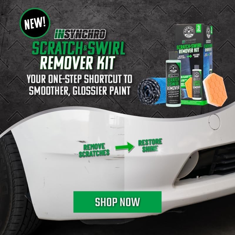 Chemical Guys Insynchro Scratch & Swirl Remover (8 oz) – Kit with Hex Logic Dual