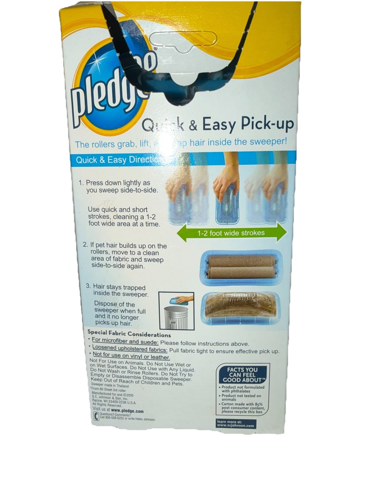 Pledge Fabric Sweeper Pet Hair Multi Use Quick Easy Disposable New Discontinued
