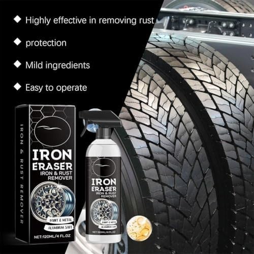Iron Eraser Rust Remover Spray for Car Wheels Brake Dust Cleaner 120ML
