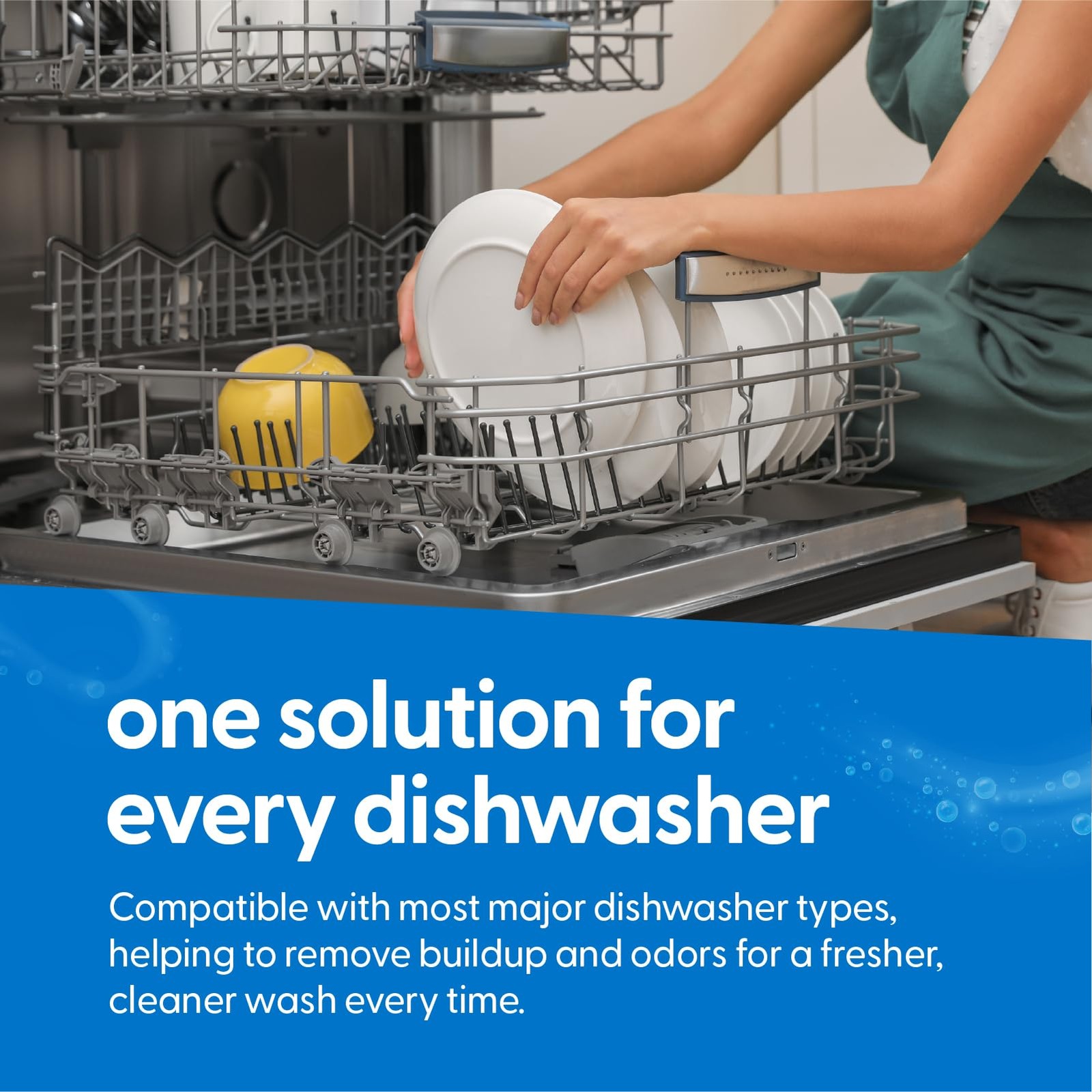 Dishwasher Cleaner Tablets Heavy Duty Descaler Odor Control 24 Apple Scented Pod