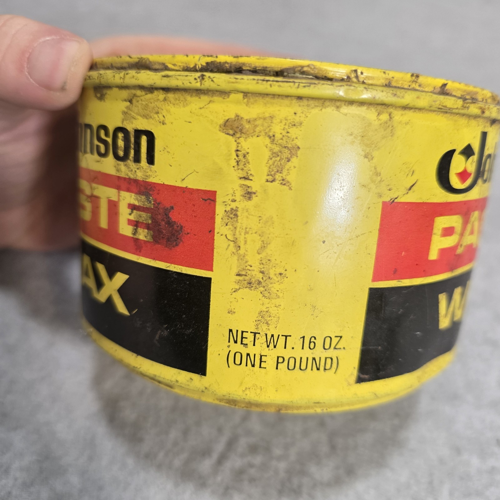 SC Johnson Wood Paste Wax 16 Oz Can Half 60% Full Original Formula