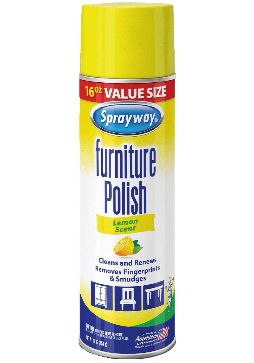 Sprayway SW012R Lemon Scent Furniture Polish Spray 16 oz. (Pack of 6)