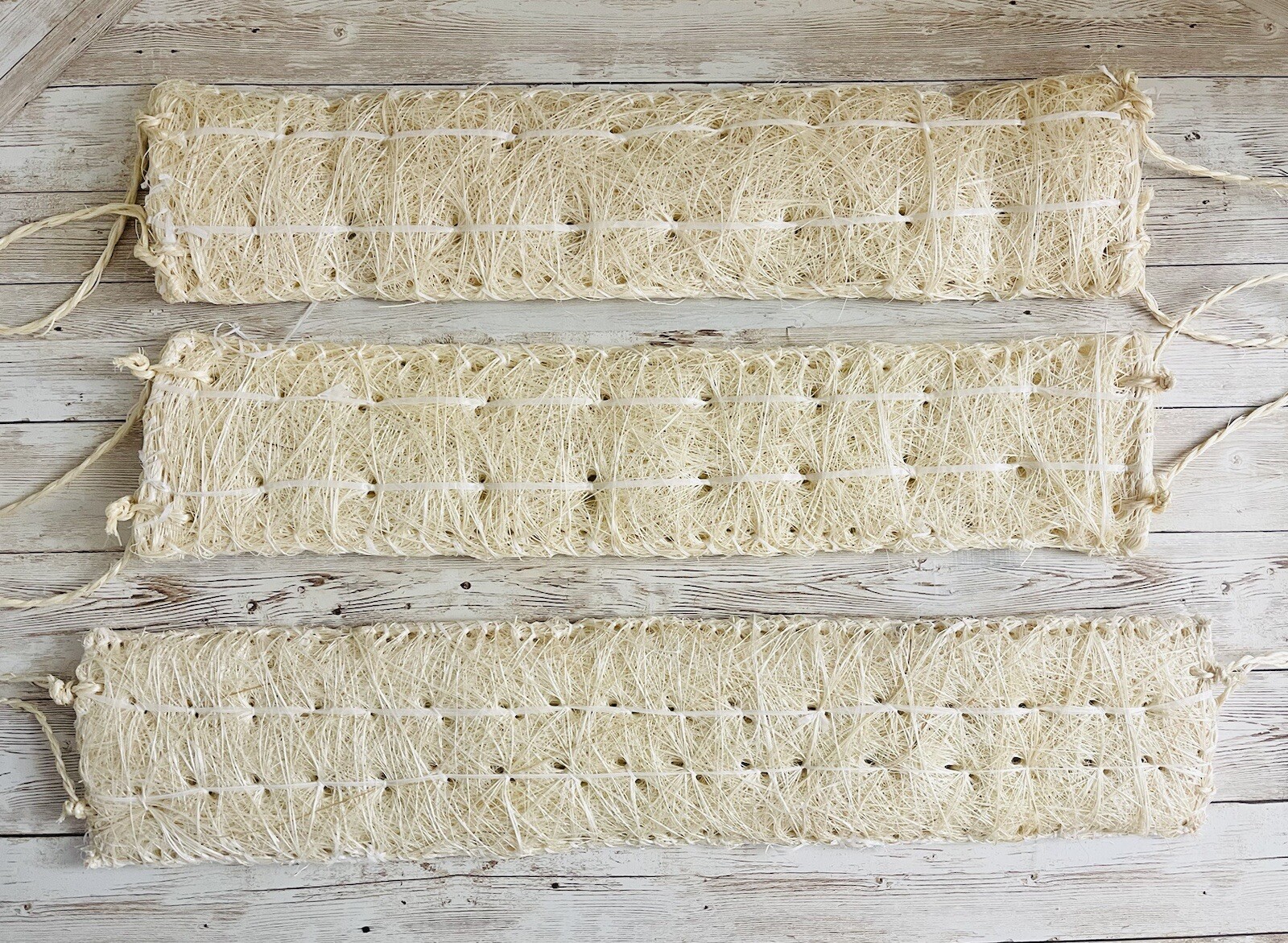 3x Estropajo De Ixtle Mexicano Ixtle Scourer Body Scrub 100% Natural Fibers