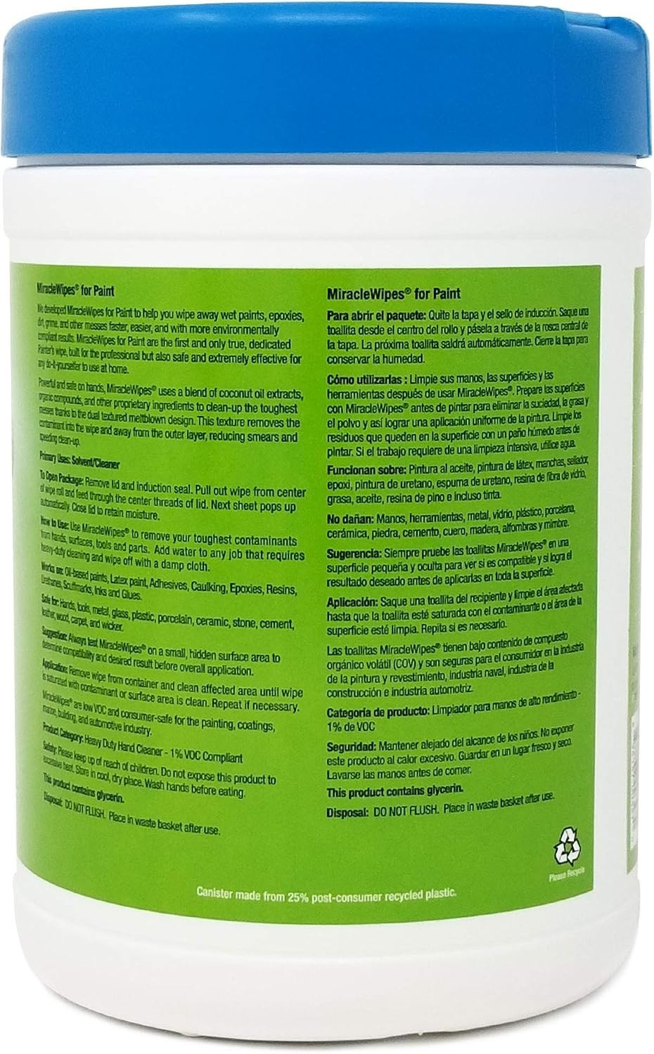 Miraclewipes: Heavy-Duty Paint & Surface Cleanup Wipes (60 Count)
