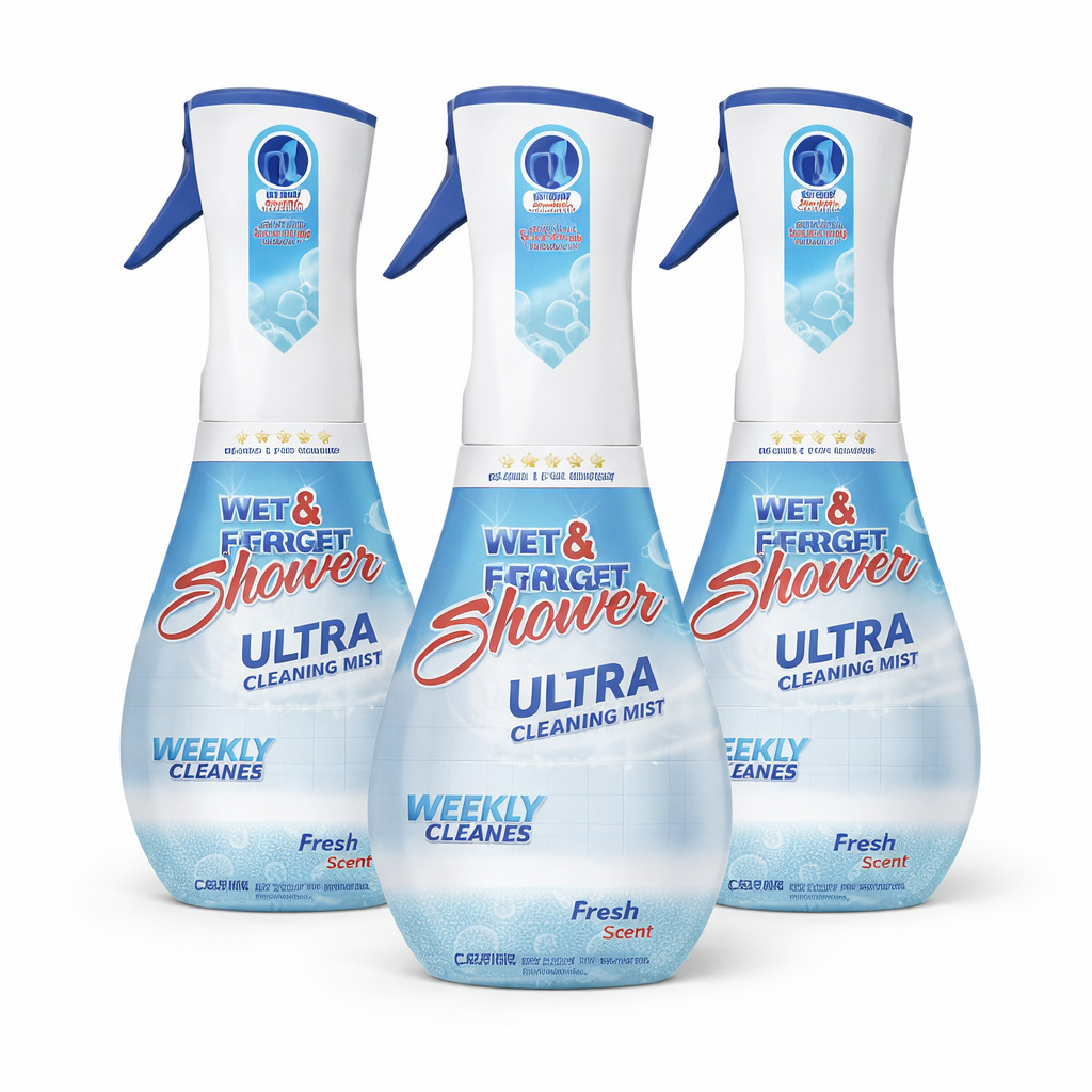 3 Pack Wet & Forget Shower Ultra Cleaning Mist Fresh Scent 16.9oz Weekly Cleaner