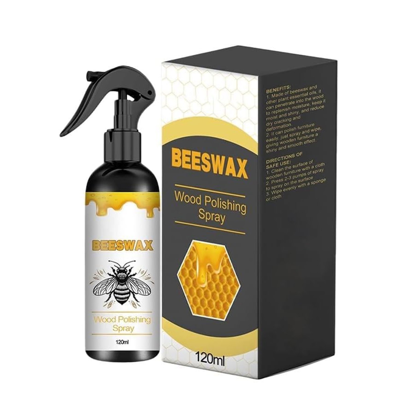 2026 Upgrade Natural Beeswax Wood Polish Spray Furniture Floor Cleaner