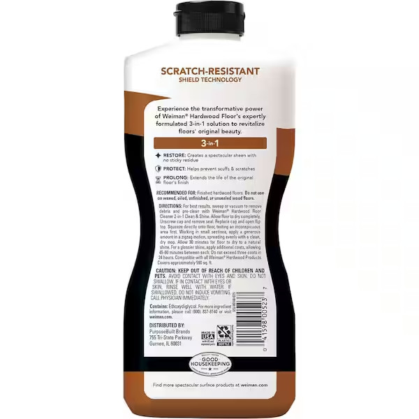 Weiman Wood Floor Polish and Restorer – 32 Ounce – High-Traffic Hardwood