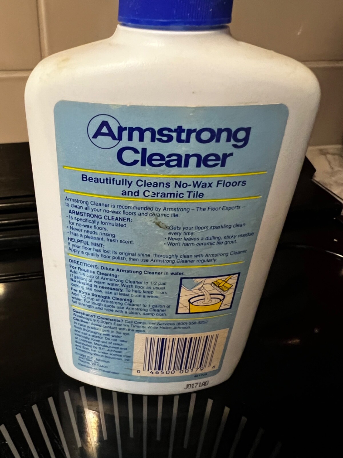 Vtg Armstrong Floor cleaner No wax and Ceramic 75% of 8 oz bottle