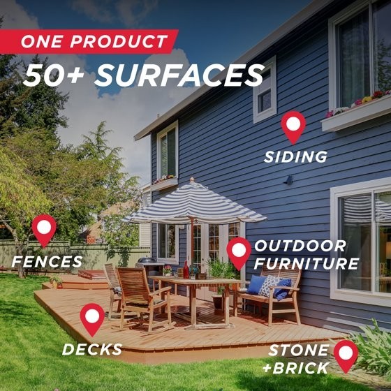 30 SECONDS Outdoor Cleaner for Stains from Algae, Mold and Mildew 1 Gallon