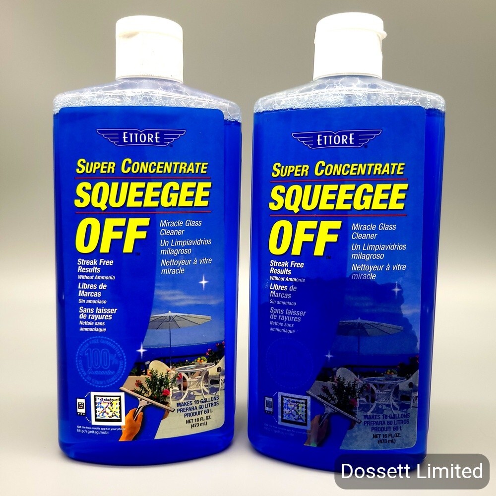 Ettore Squeegee-Off Window Cleaning Soap, 16oz 2-pack – MAKES 32 GALLONS