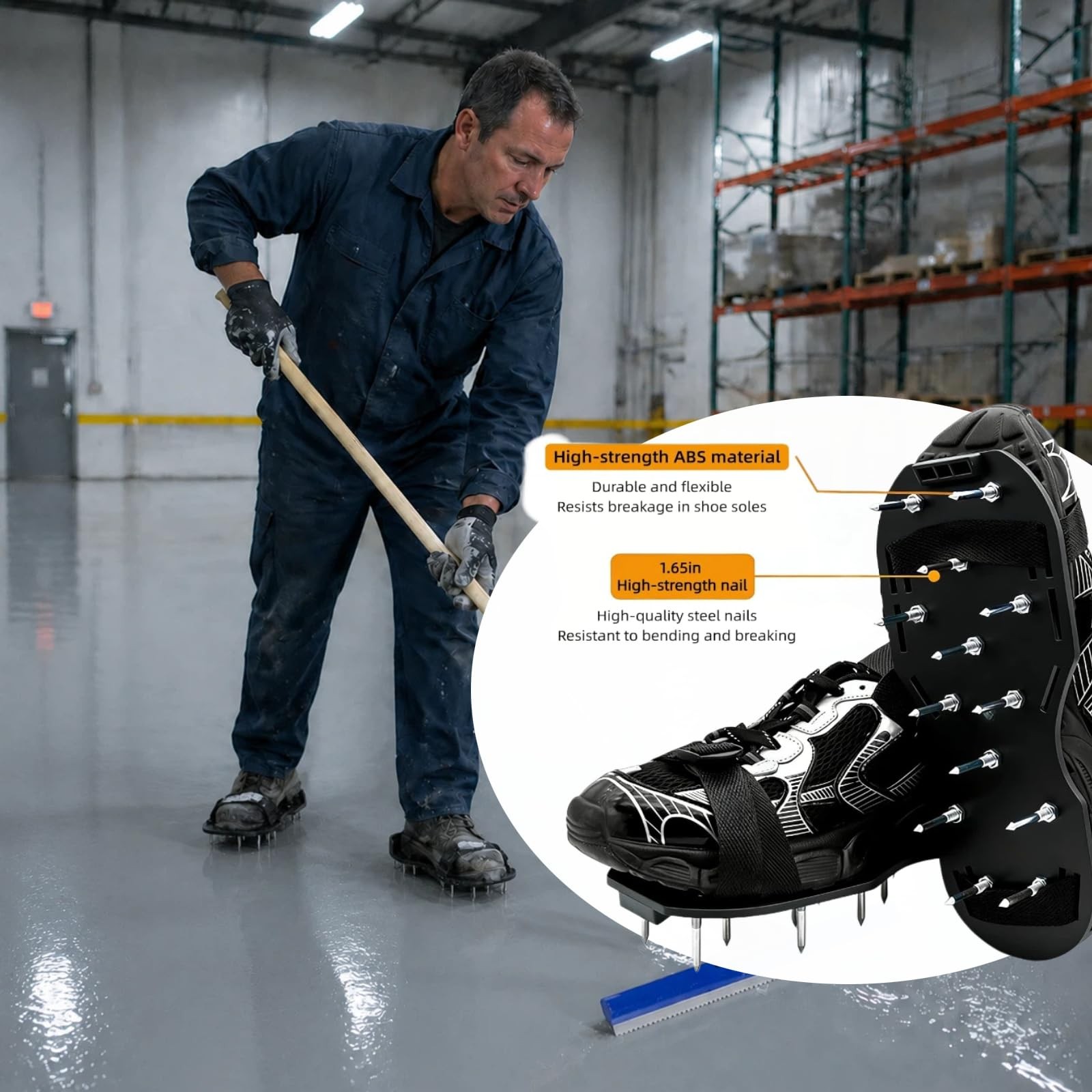 Self Leveling Cement Epoxy Flooring Tool Kit Includes 20/9/ 6in Spiked Roller…