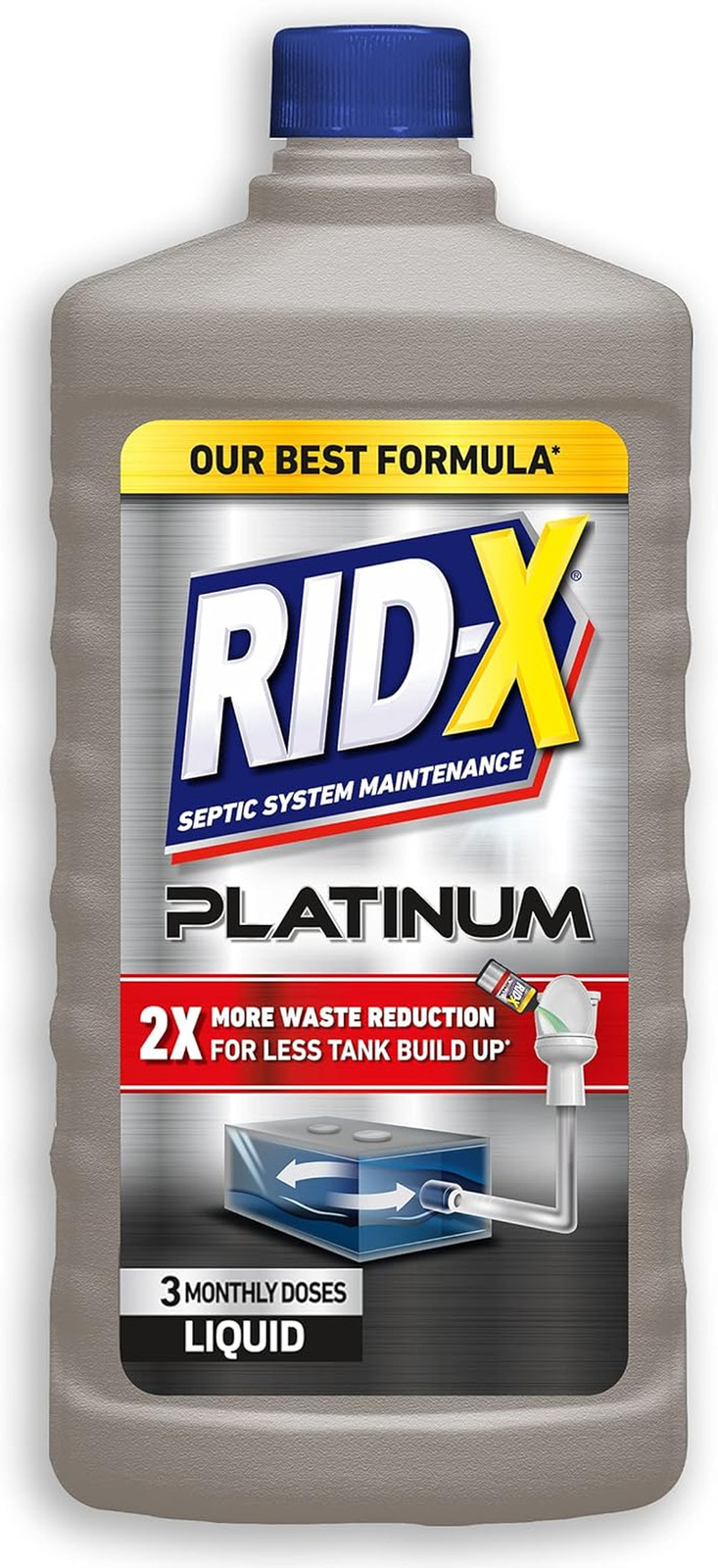 Platinum Septic System Treatment, 3 Month Supply of Liquid, 24 Fl Oz