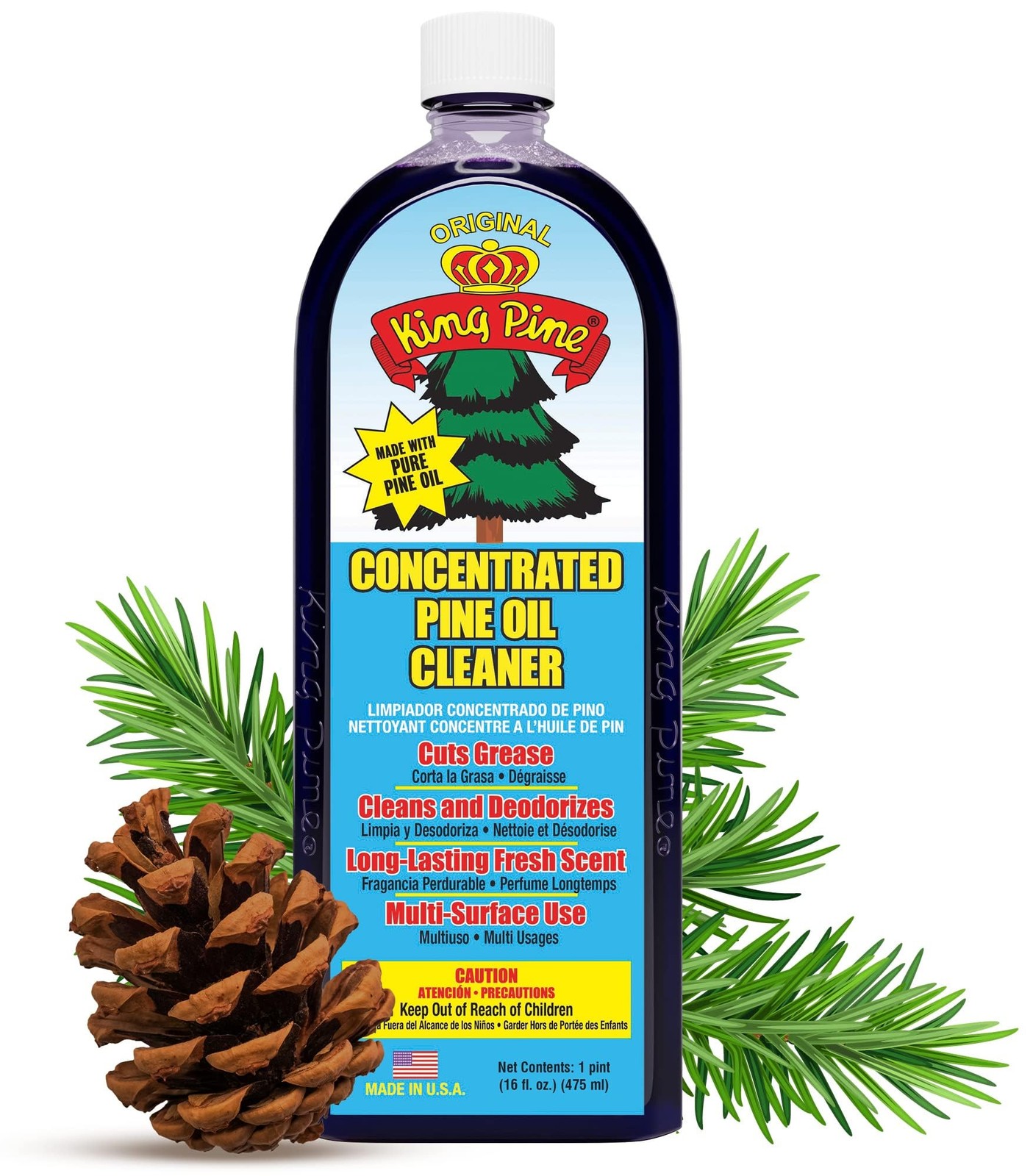 Concentrated Pine Oil MultiSurface Cleaner Industrial Strength, Original Blac…