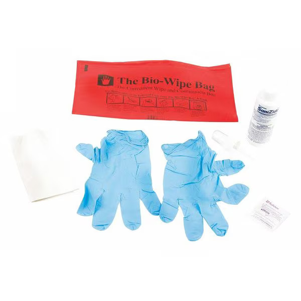 Spill Magic Biohazard Spill Kit, 2 oz Volume Absorbed per Kit, Bag, Clear 97500