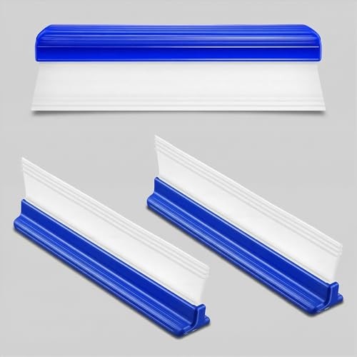 6 Pack 12 Inch Car Drying Squeegee, 3-Layer Silicone T-Bar Water Blade for Auto,