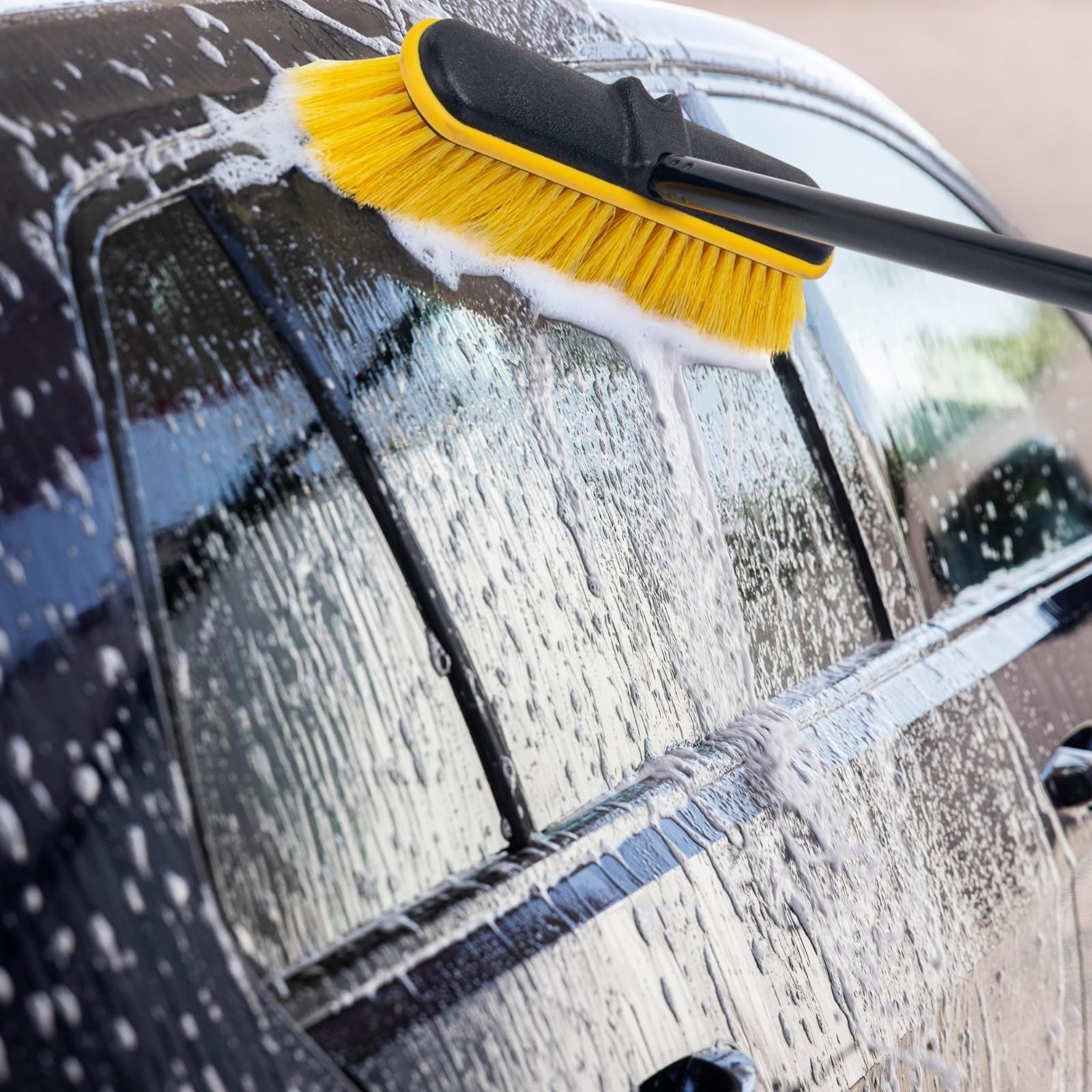 Car Wash Brush with Long Handle, 55” Vehicles Exterior Washing Supplies, Sof…