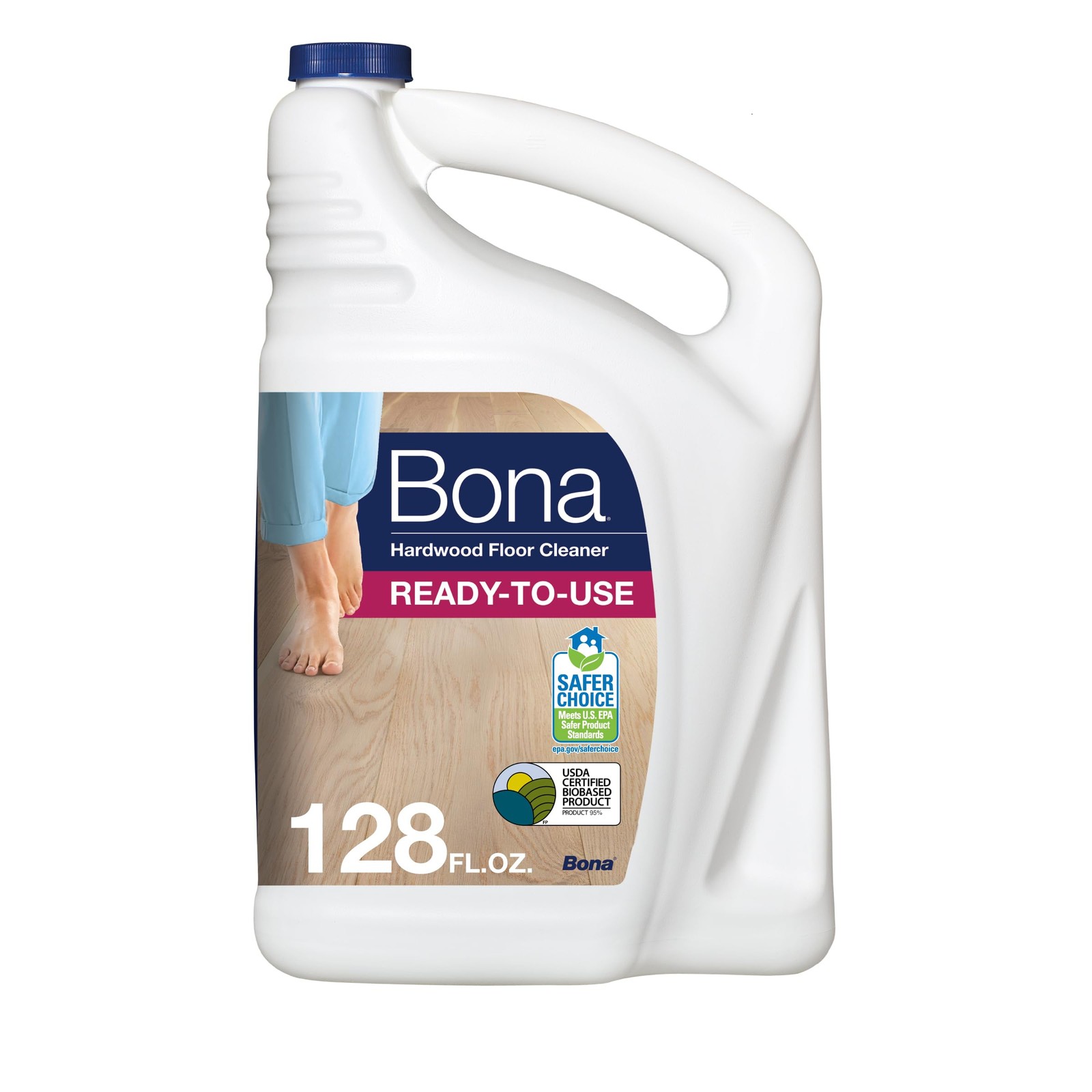 Bona Hardwood Floor Cleaner Refill – 128 fl oz 128 Fl Oz (Pack of 1),