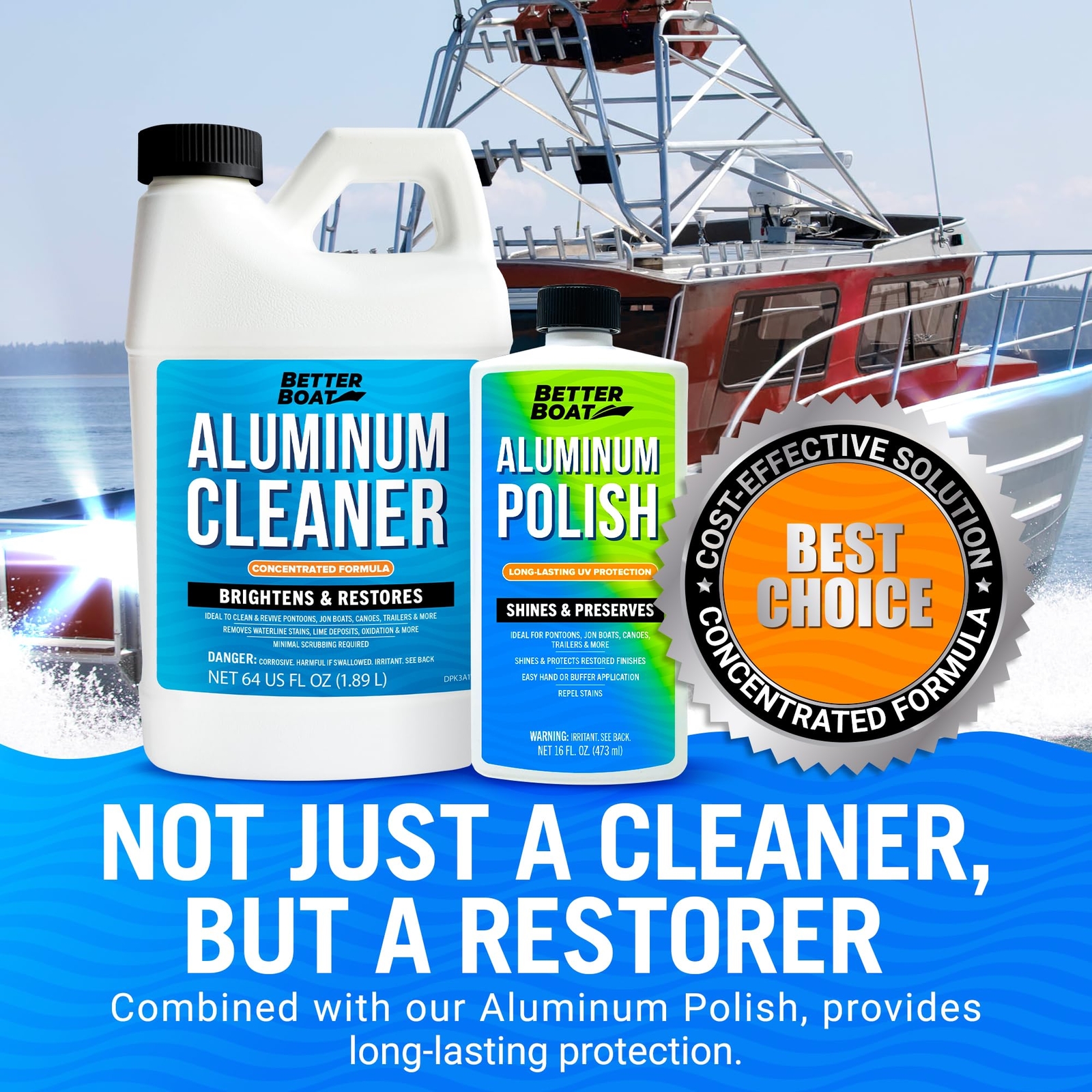 Aluminum Cleaner & Brightener & Restorer Aluminum Pontoon Cleaner Jon Boat and