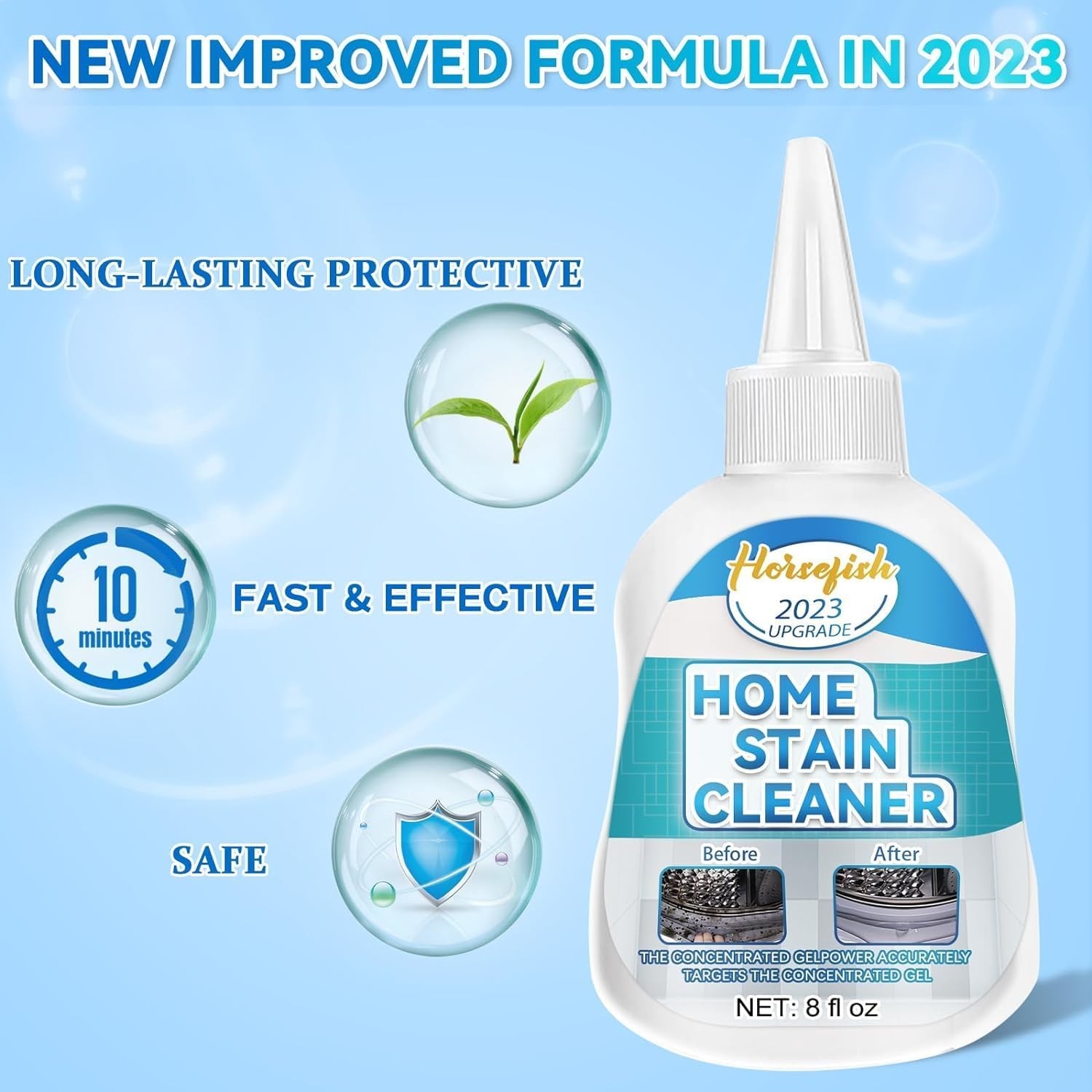 Home Remover Gel, 8 Fl Oz Household Washing Machine Cleaner for Washing Machine