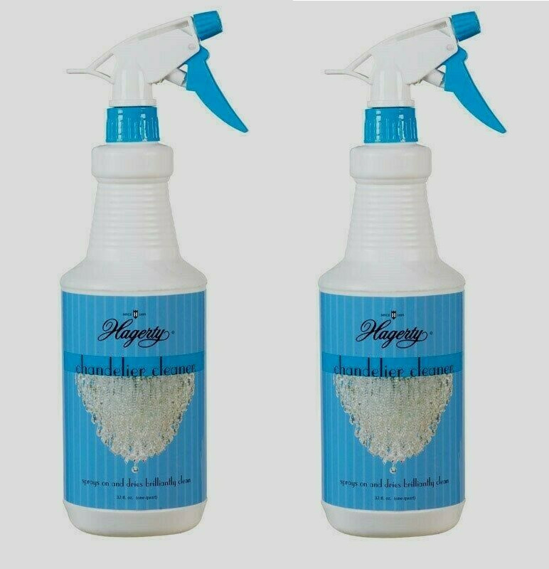 2 ~HAGERTY Chandelier Cleaner Spray No Wiping Crystal & Glass No Scent 32 oz NEW