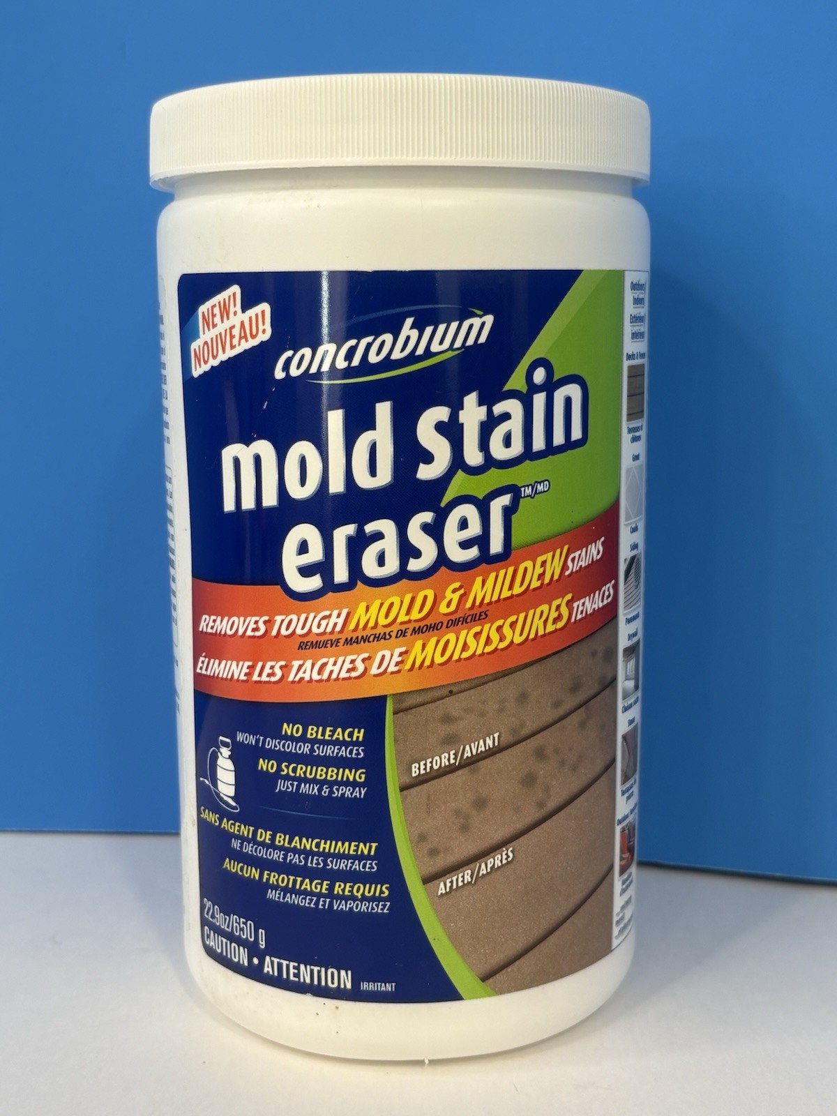 Concrobium Mold Stain Eraser 22.9 oz Eliminates Stains Powder DISCONTINUED