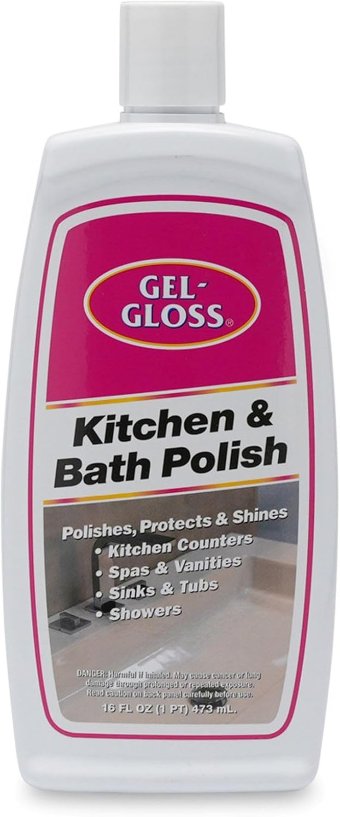 Gel-Gloss Home Kitchen & Bath Polish | Carnauba Cleaner Wax Formulation | Remove