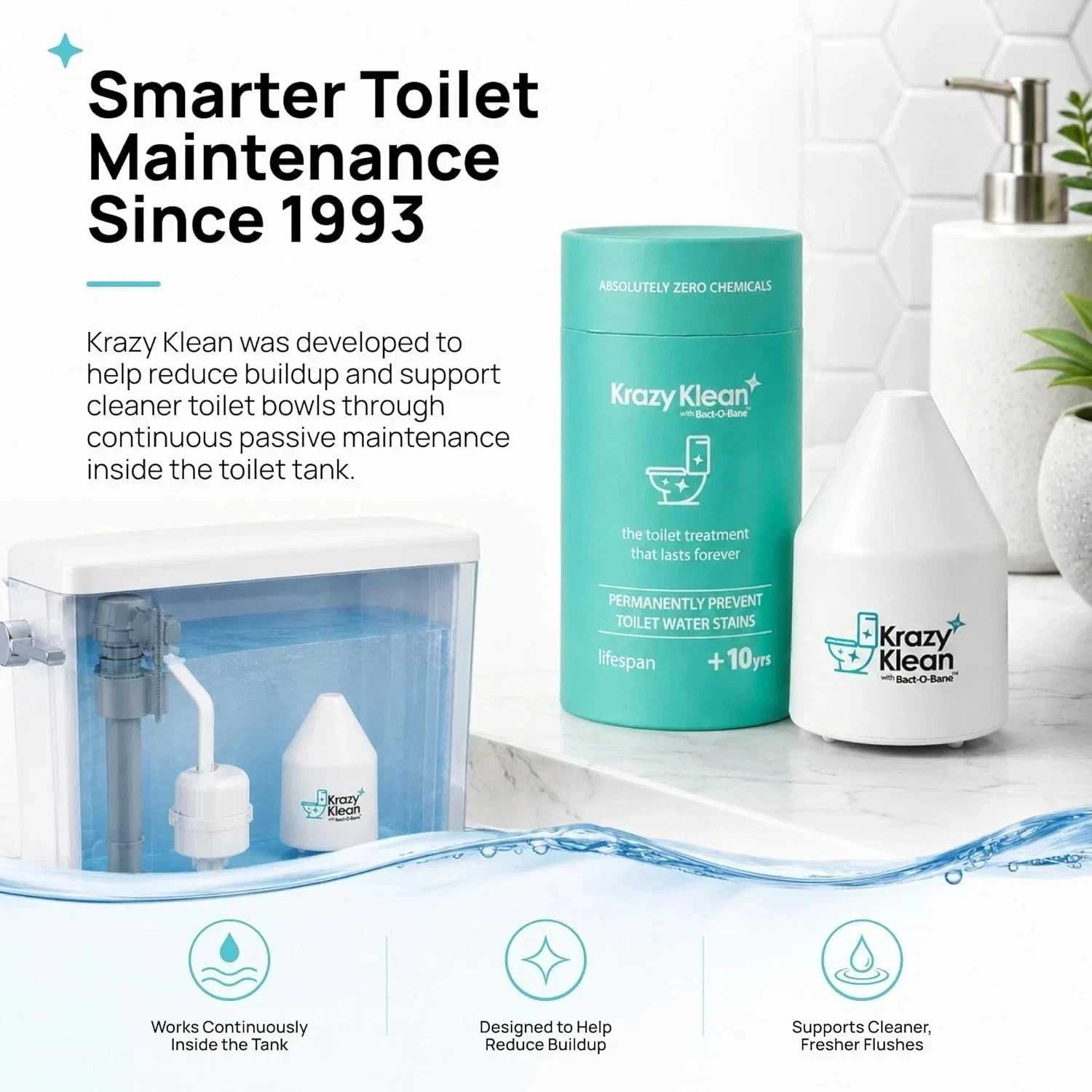 Krazy Klean Pro Toilet Cleaner Household Cleaning Solution Free shiping In USA