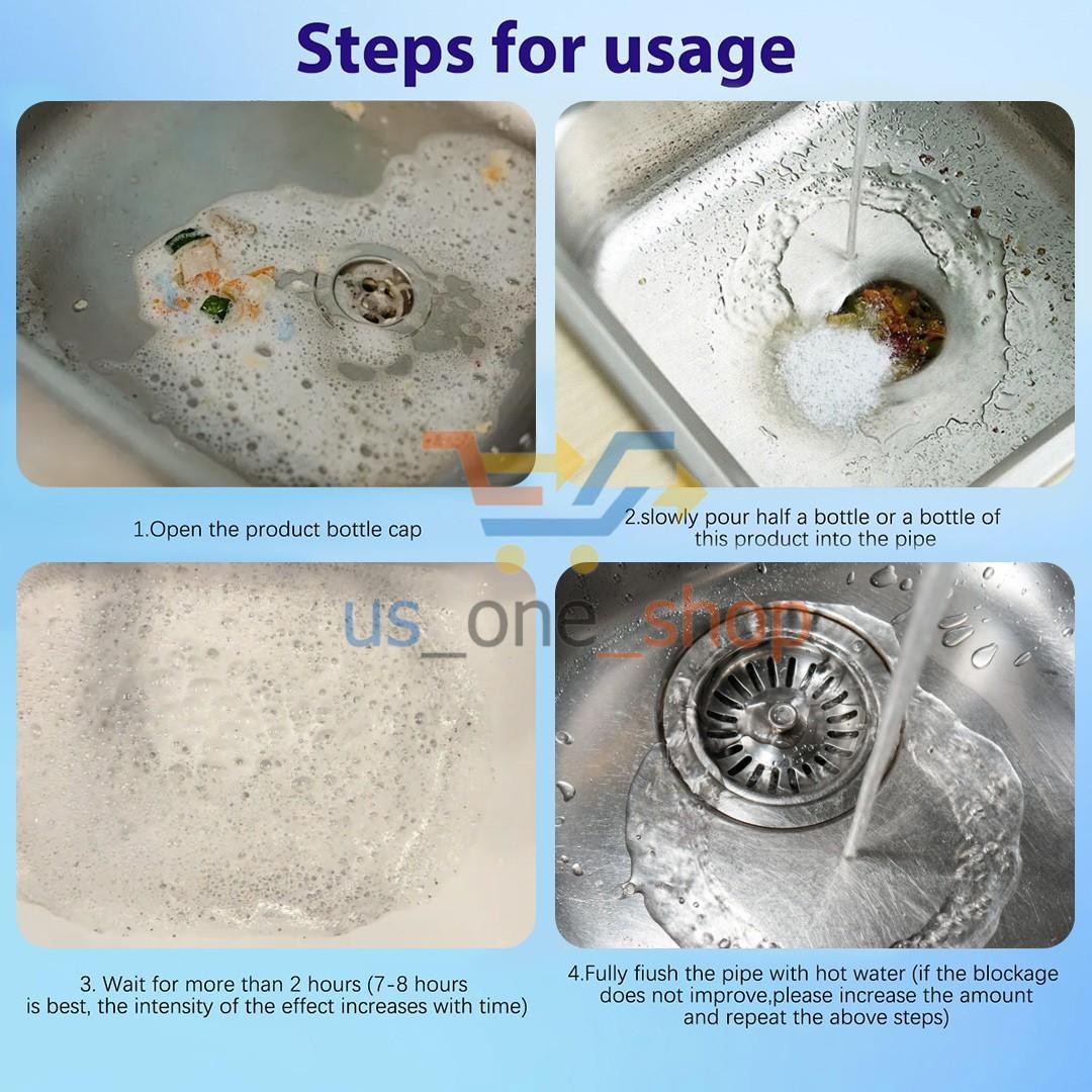 NUAN Powerful Sink and Drain Cleaner Pipe Dredging Agent For Toilet Bathroom A++