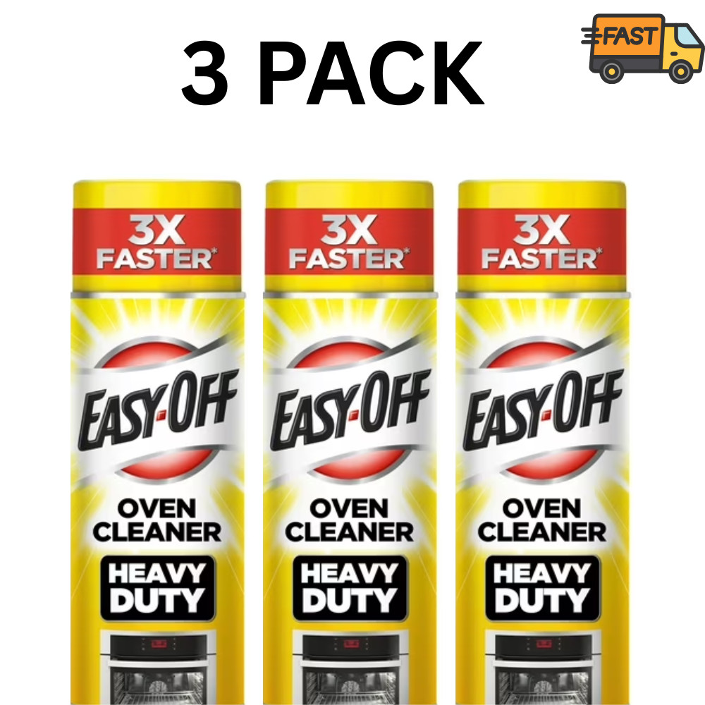 3 Pack Easy-Off Heavy Duty Oven Cleaner 14.5 oz Regular Scent Spray