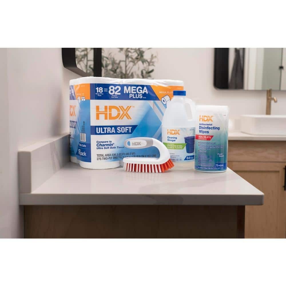 HDX Cleaning Vinegar 64 oz 4 Pack All Purpose Cleaner Multi Surface Household