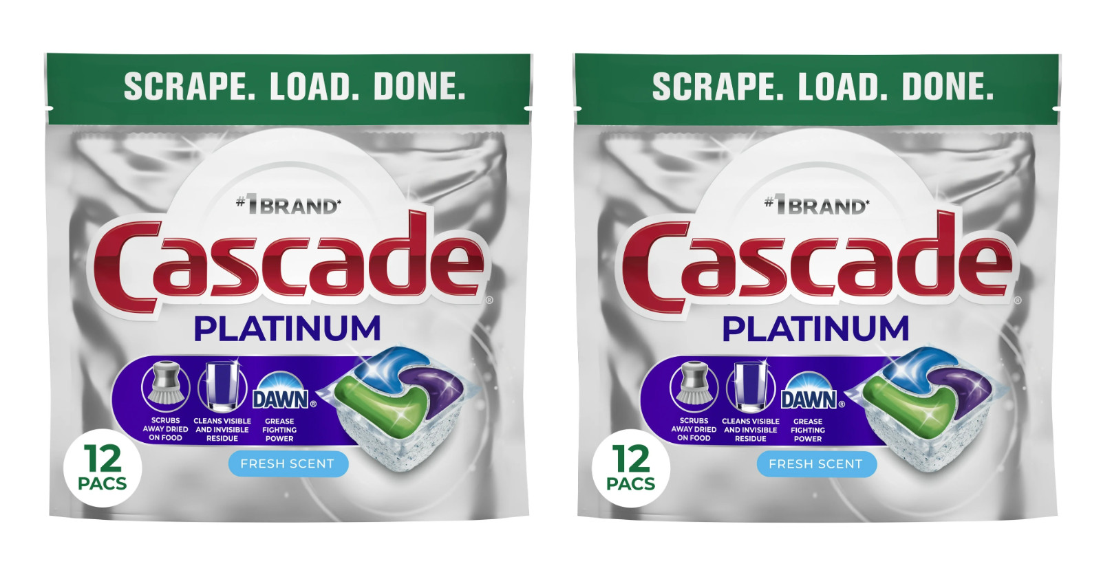 Platinum Dishwasher Pods, Dishwasher Detergent, Dish Detergent Soap, pack of 2