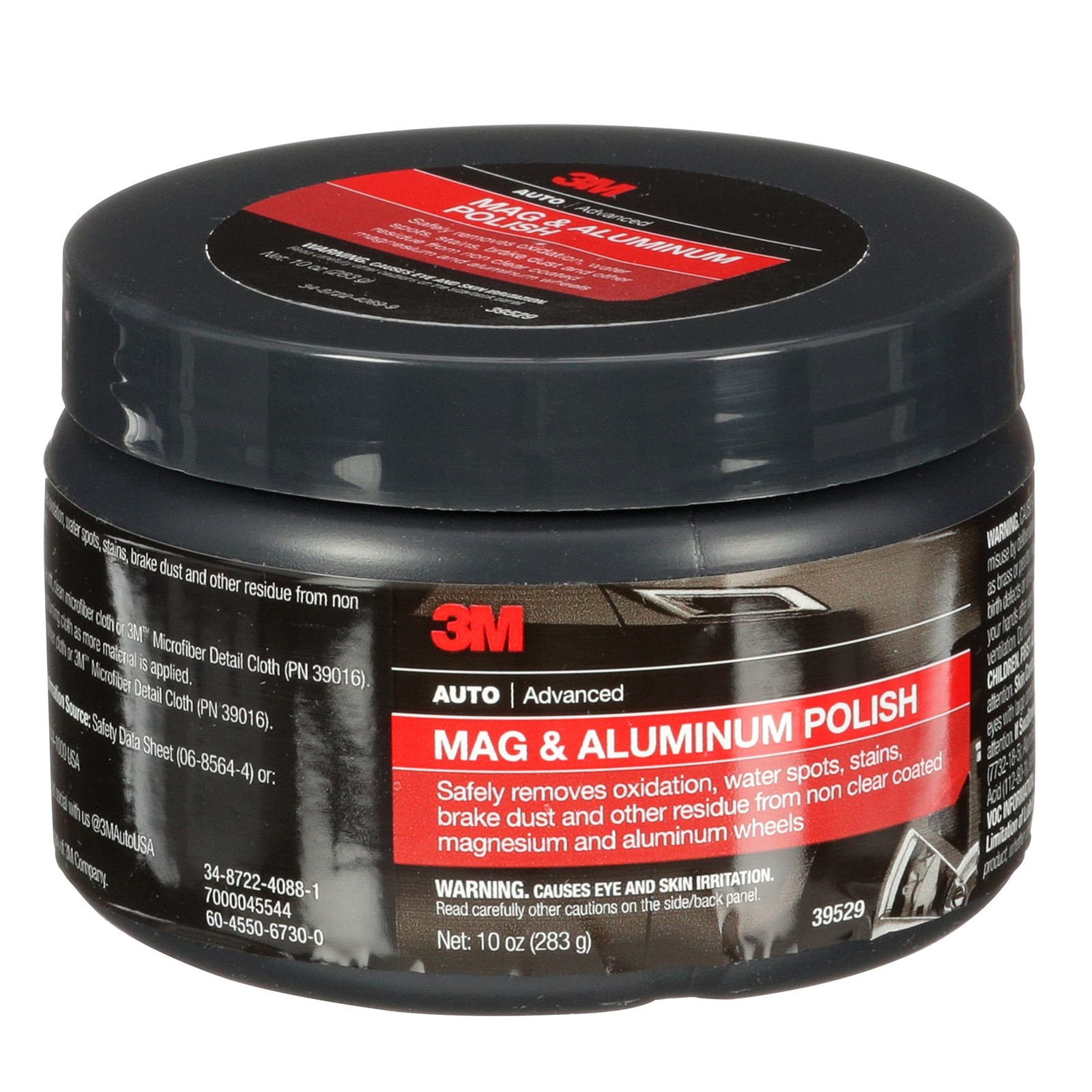 Aluminum Mag Wheel Polish Paste 10 oz White HeavyDuty for Auto Wheels