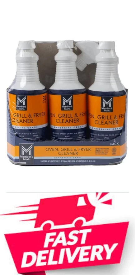 Member’s Mark Commercial Oven, Grill and Fryer Cleaner, 32 oz., 3 pack.