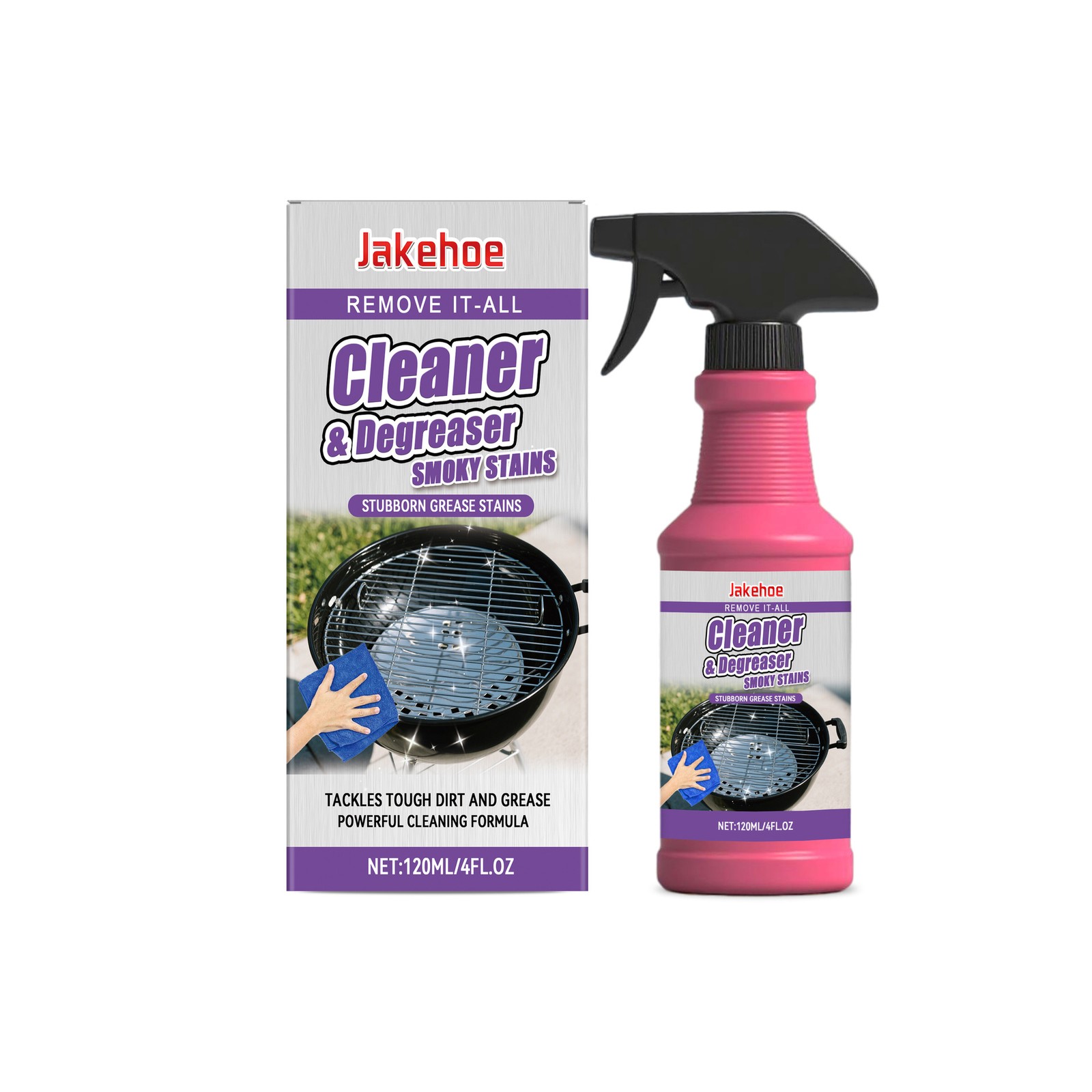 Heavy Duty Grill Degreaser Spray, Fast-Acting BBQ Cleaner for Outdoor Grills