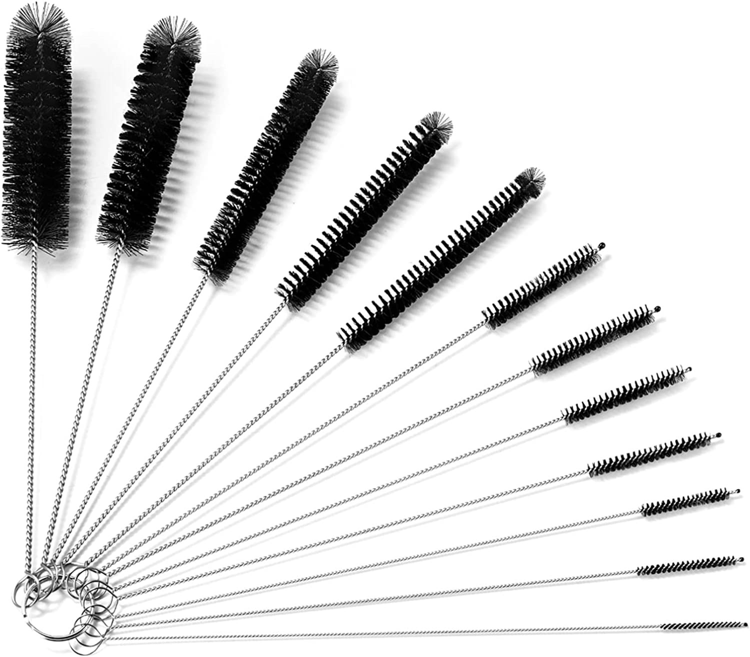 9.5 Inches Long Straw Cleaner Brush Set, 12 Pack Straw Pipe Cleaner Brush Set, S