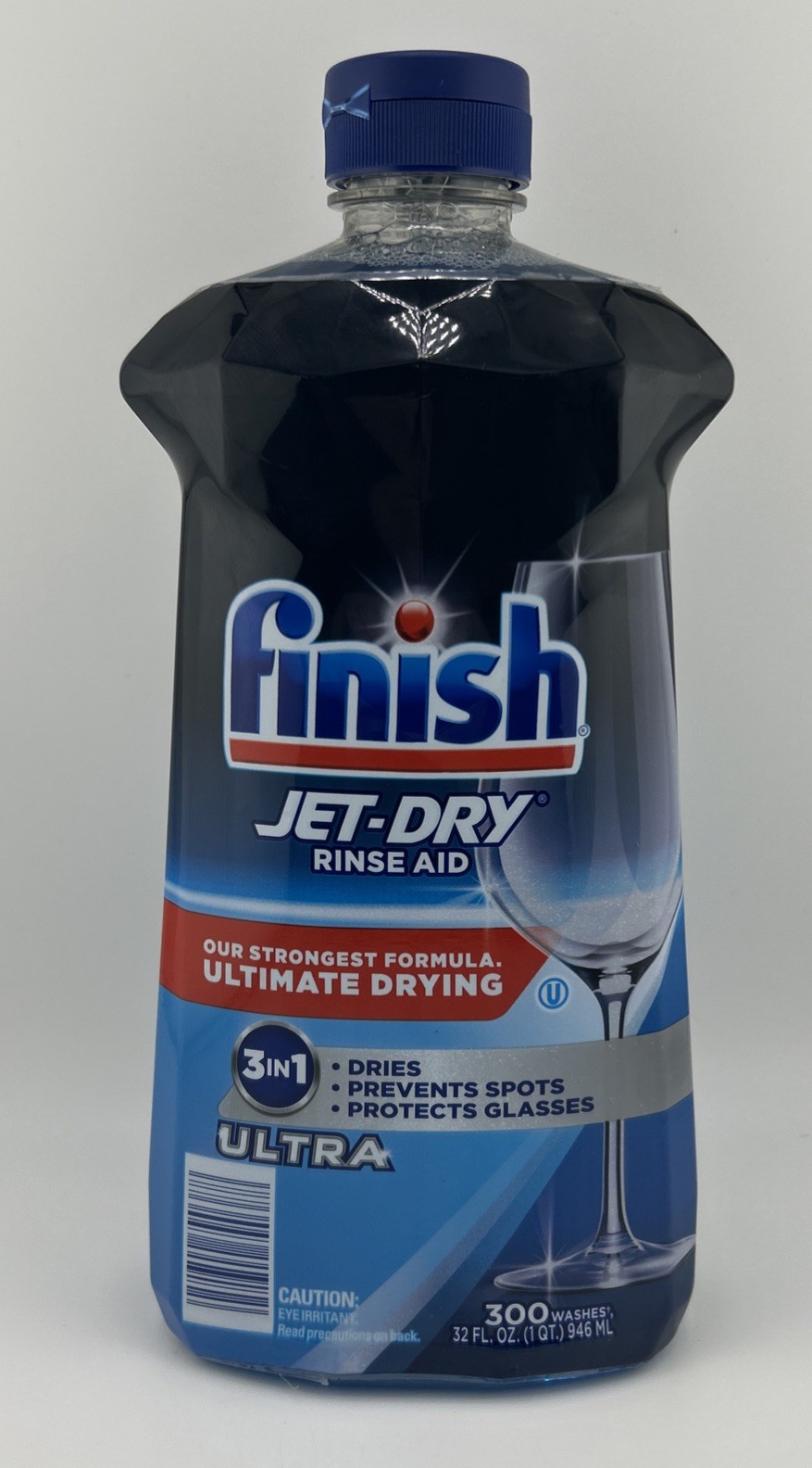 Finish Jet-Dry Ultra Rinse Aid Dishwasher Rinse & Drying Agent 3 In 1(32fl oz.)