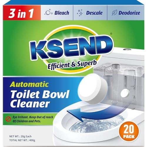 Toilet Bowl Cleaner Tablets 20 PCS – Automatic Toilet Bowl Cleaners with Bleach,