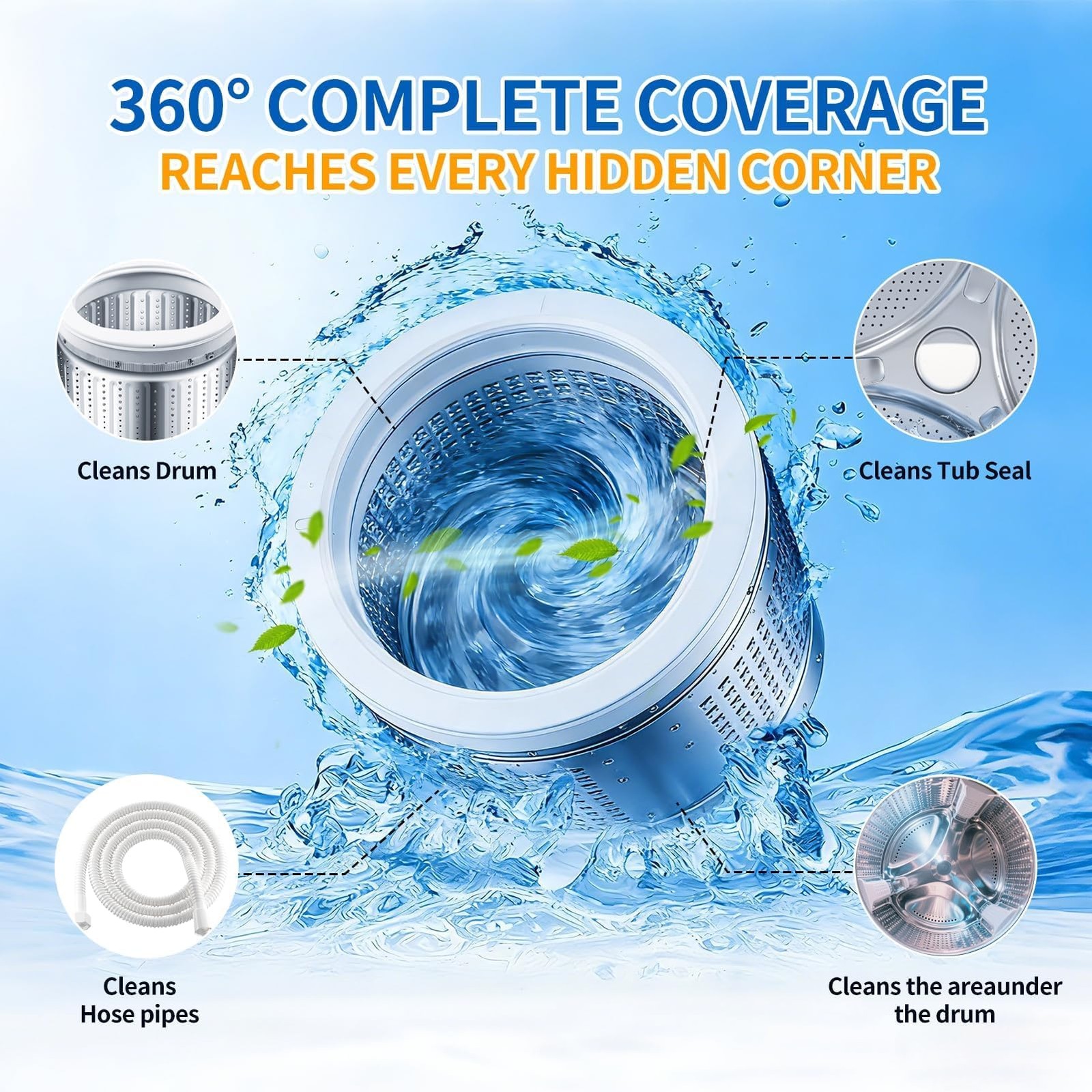 Ultra-Powerful Washing Machine Cleaner Tablets-24 Packs, Deep Cleaning Tablet…
