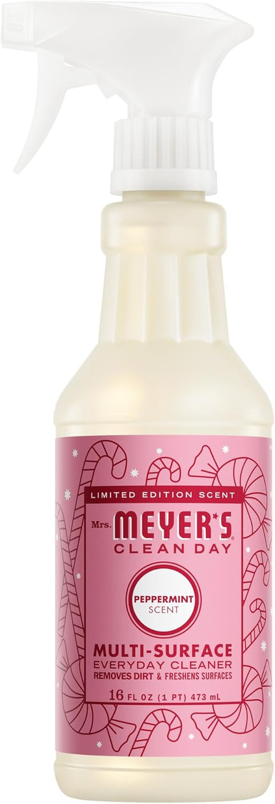 Mrs Meyers Multi-Surface Everyday Cleaner Spray Peppermint Holiday Scent 16oz