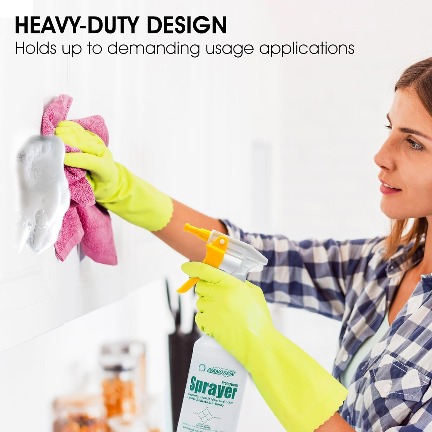 6-Pack Heavy-Duty Foamer Trigger Sprayer – High-Volume, Comfortable Grip, Acid-R