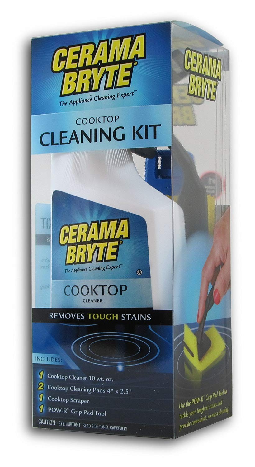 Cerama Bryte Cooktop Cleaner Kit Stove Top Glass Top Scraper Ceramic Range Pads