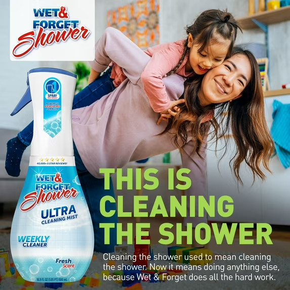 (2 pack) Wet & Forget Shower Ultra Cleaning Mist, Fresh Scent, 16.9 fl oz