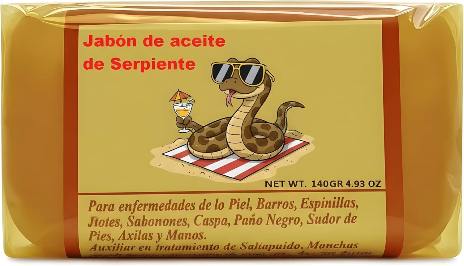 Rattlesnake Soap Bar 4.93 oz (140g) – Hecho a Base de Aceite – Tradital