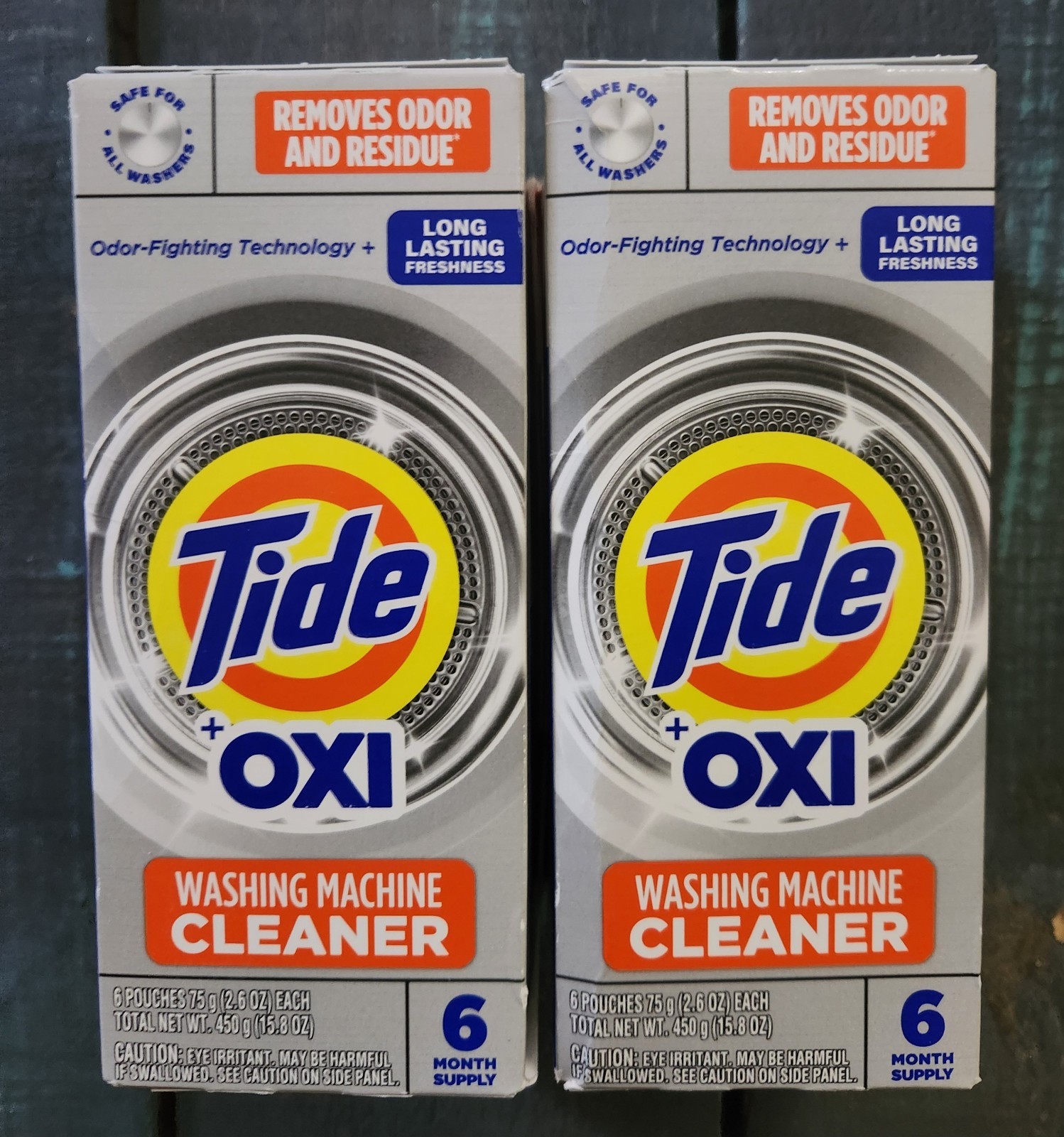 New Tide Washing Machine Cleaner with Oxi Powder Odor Eliminator 2 Boxes