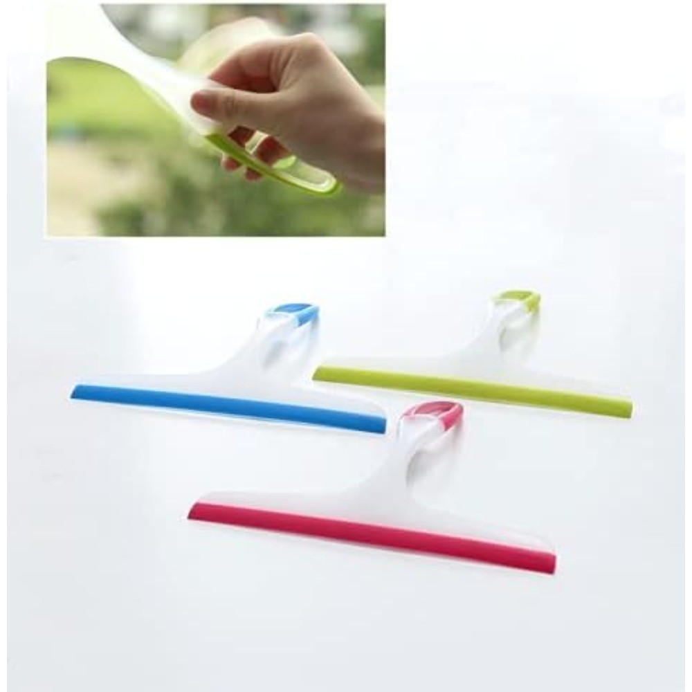 Silicone Shower Squeegee for Doors and Tiles Handheld Bathroom Window