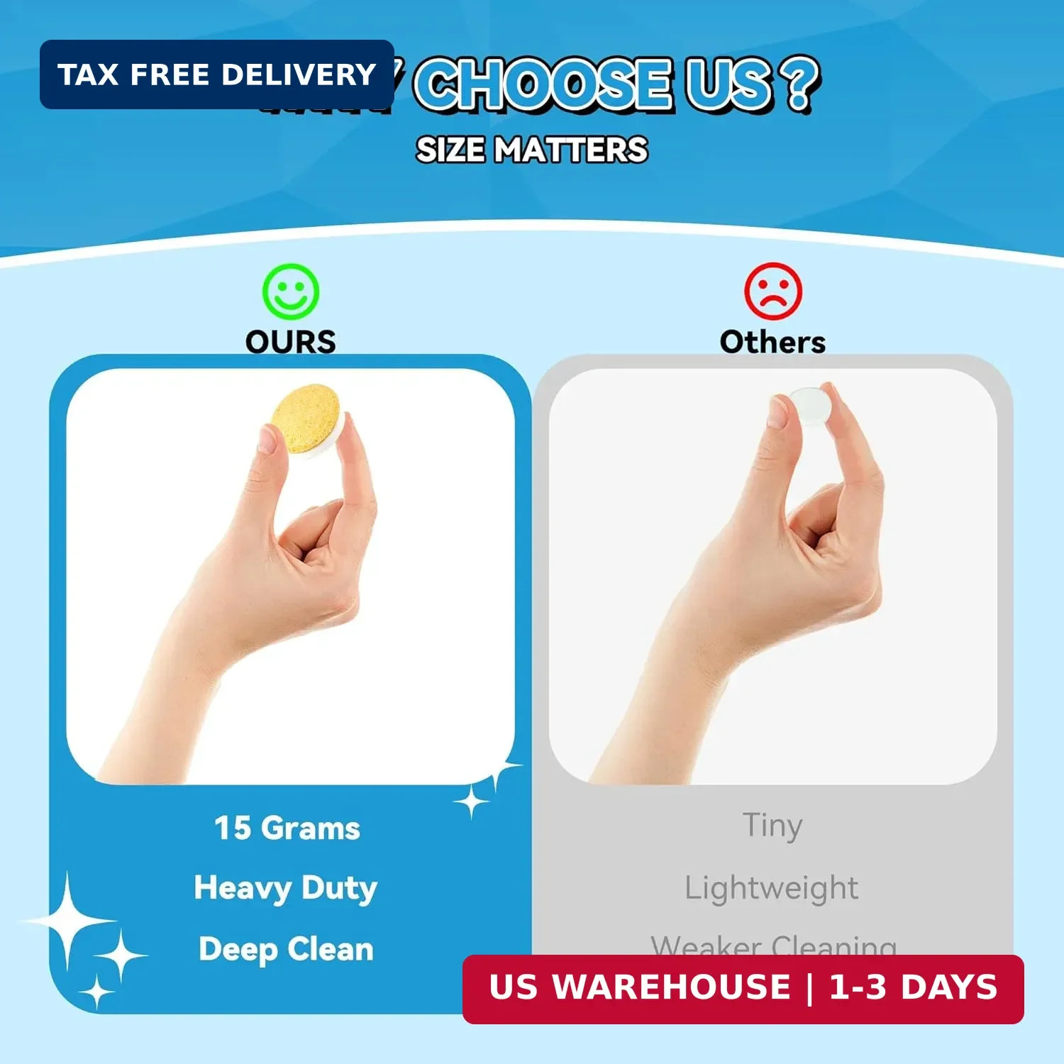 Garbage Disposal Cleaner Sink Drain Tablets 24 Packs for Kitchen Drains