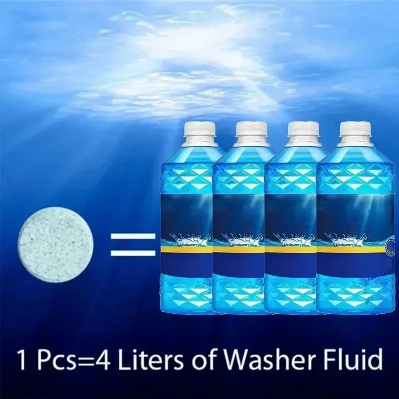 Car Windshield Washer Tablets 40Pcs Car Glass Wiper Fluid Concentrated Clean Tab