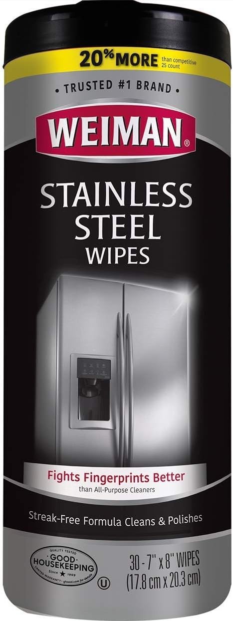 Weiman 12 oz. Stainless Steel Cleaner Wipes 30 ct