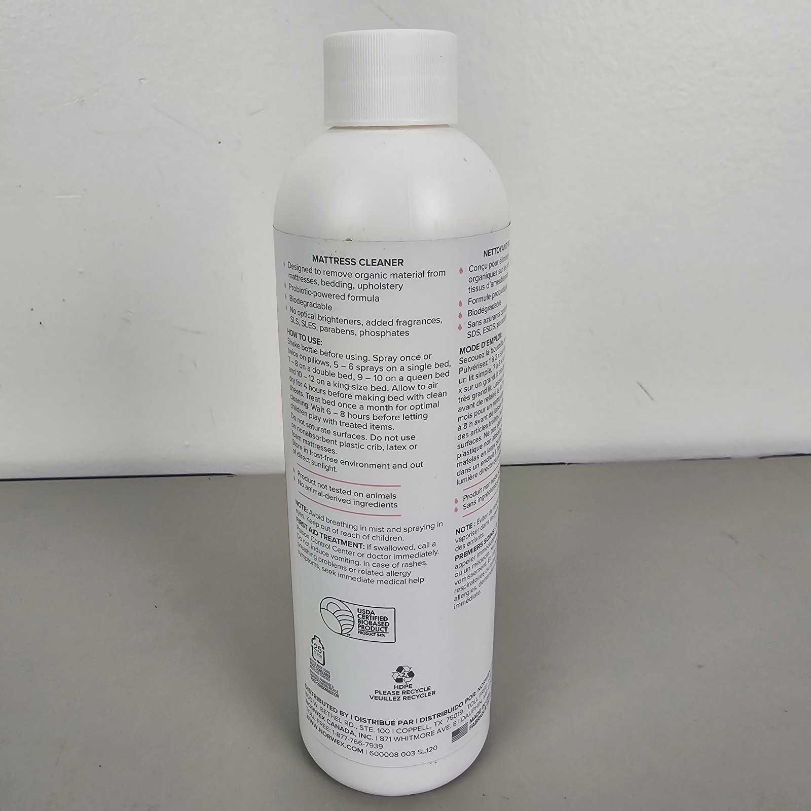 Norwex Mattress Cleaner New Sealed 12 Fluid Ounce Refill Bottle Biodegradable