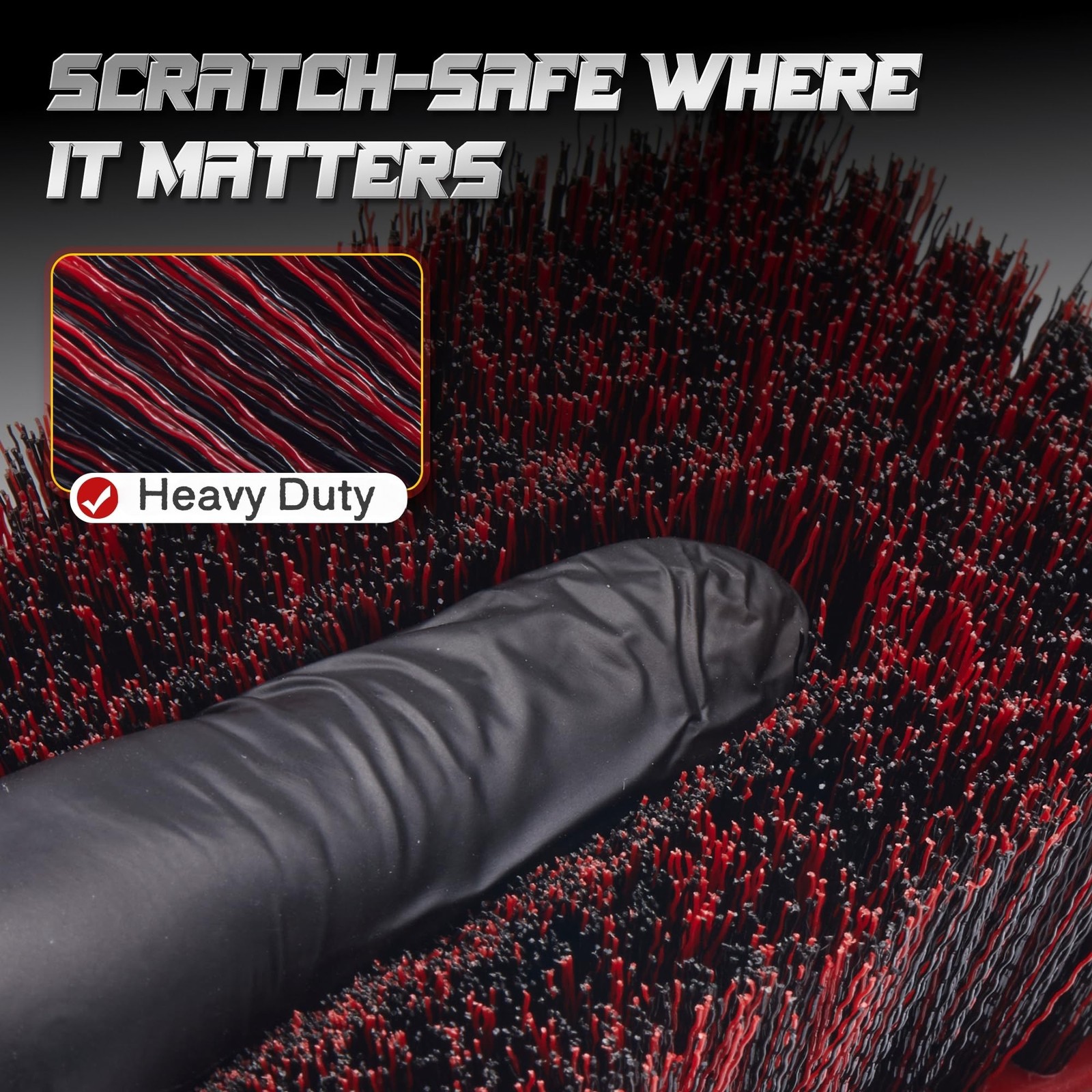 Car Wheel & Tire Brush Set – 2 Pack Soft & Stiff Brushes for ScratchFree